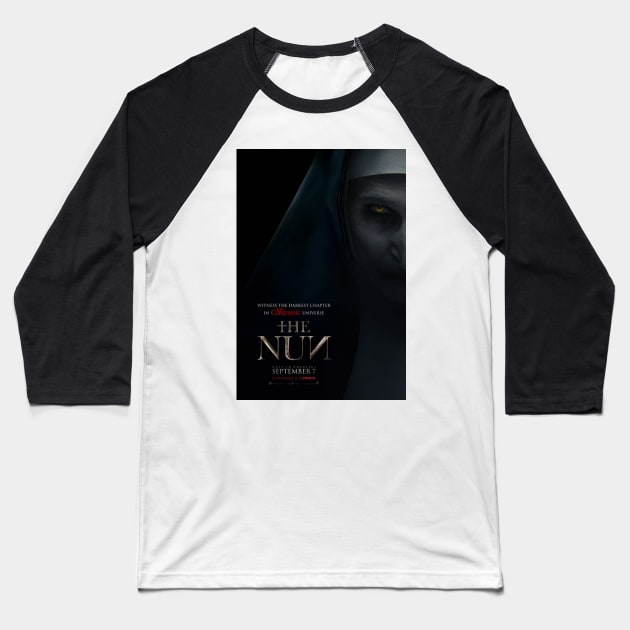 The Nun Movie Poster Baseball T-Shirt by petersarkozi82@gmail.com